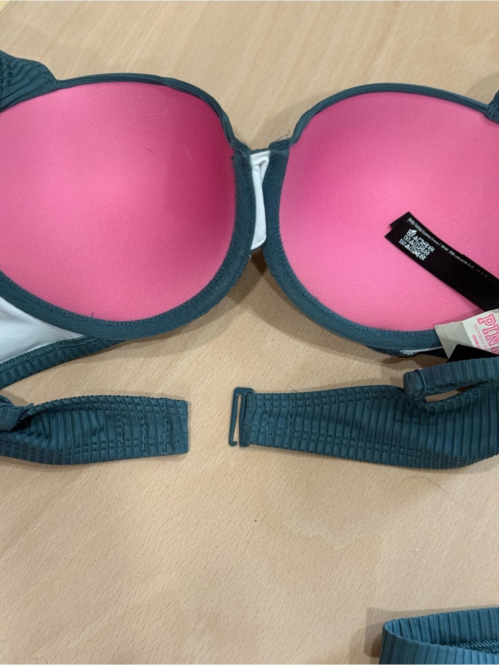 🩷 Victoria’s Secret PINK 🩷 Ribbed Push-Up High Leg Cut Bikini - NEW with tags! - Picture 8 of 13